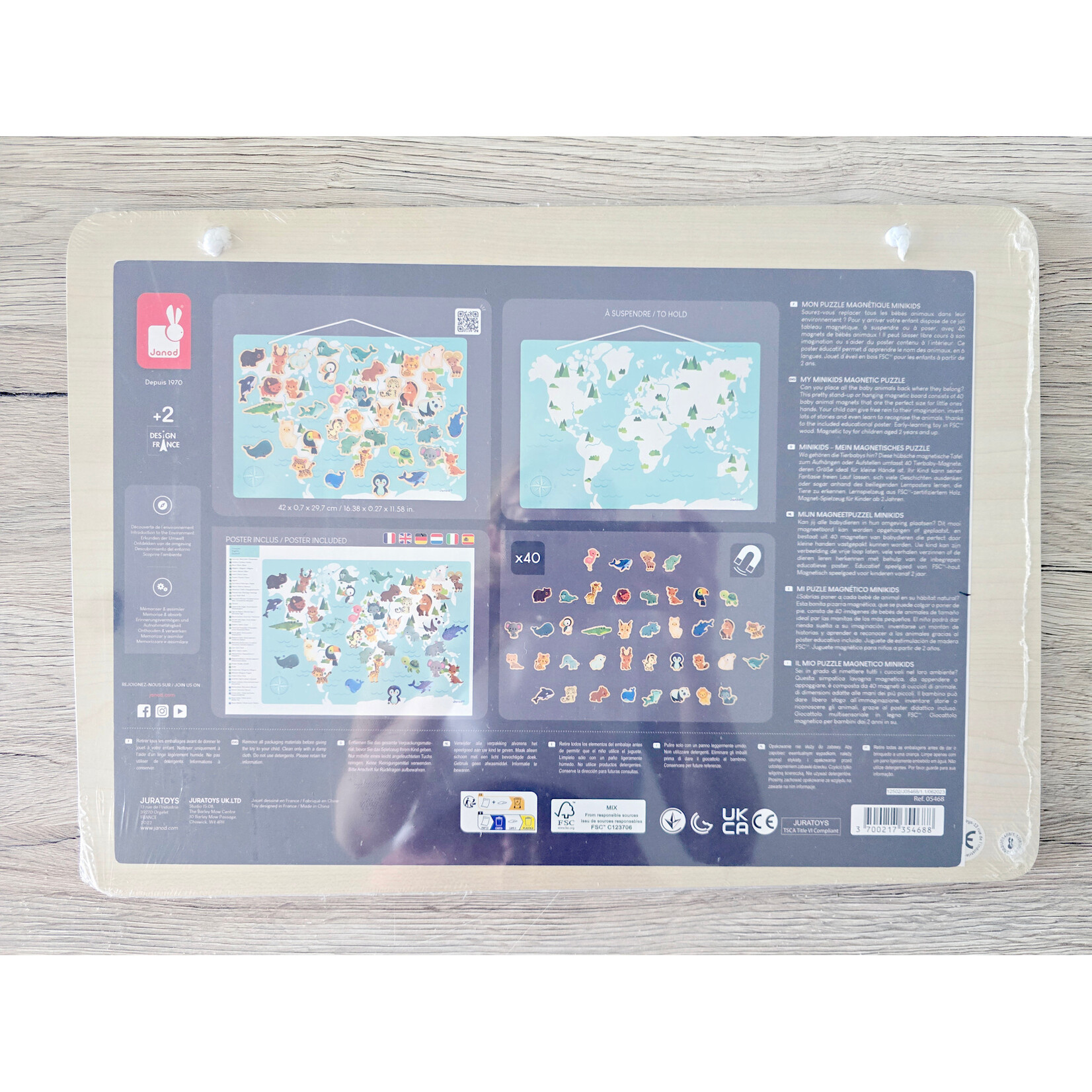 Janod Puzzle magnétique Janod – Les animaux du monde