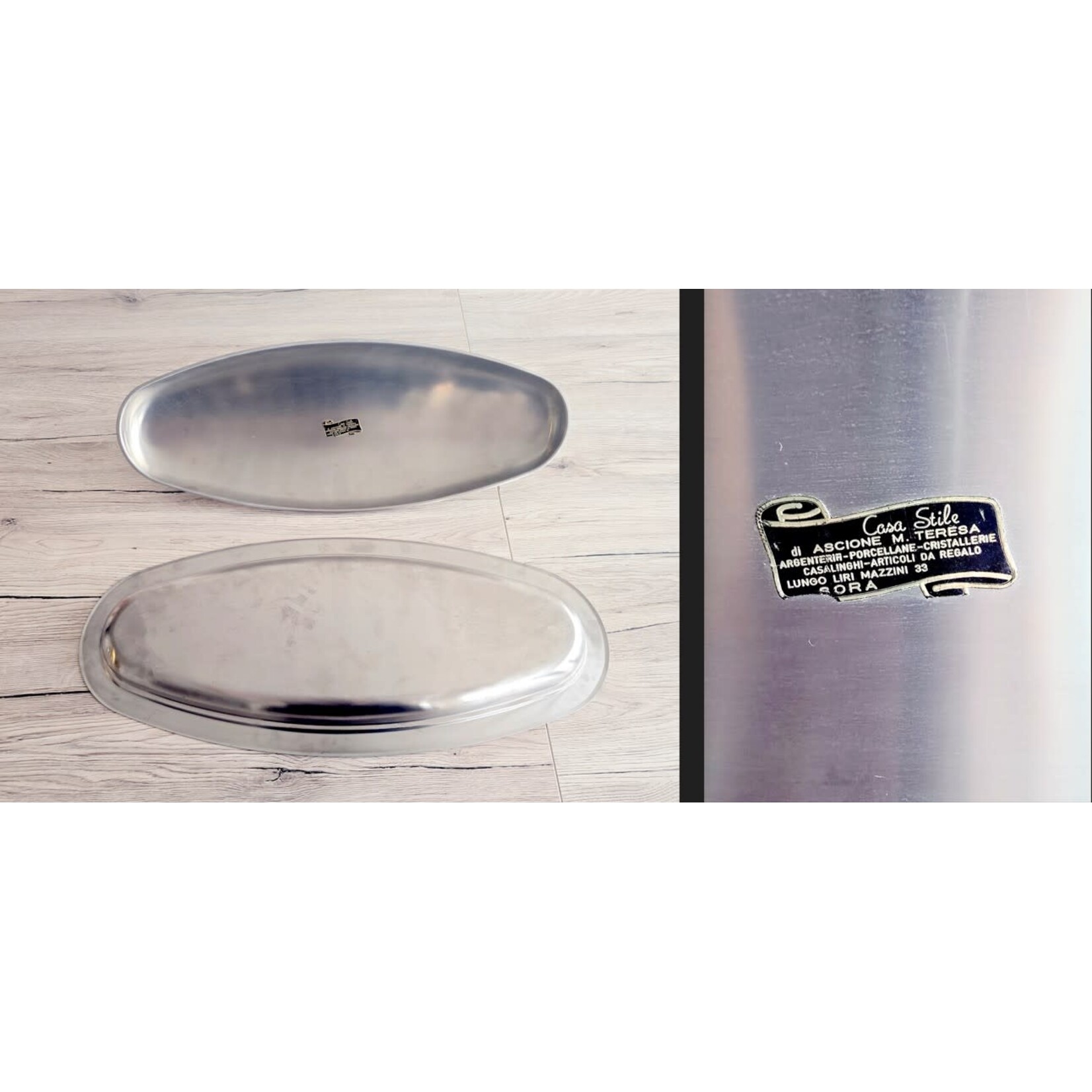 Trio de plats de service en inox