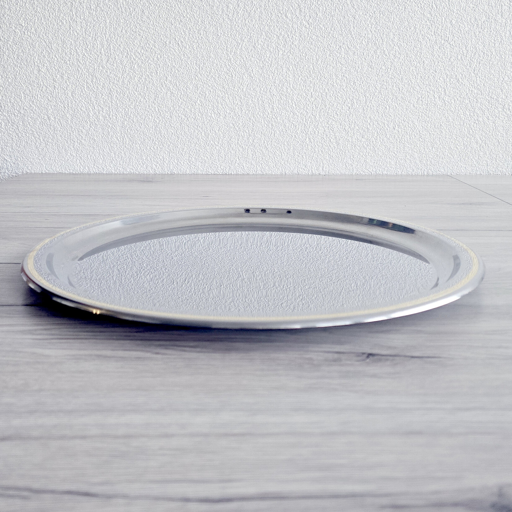 Trio de plats de service en inox