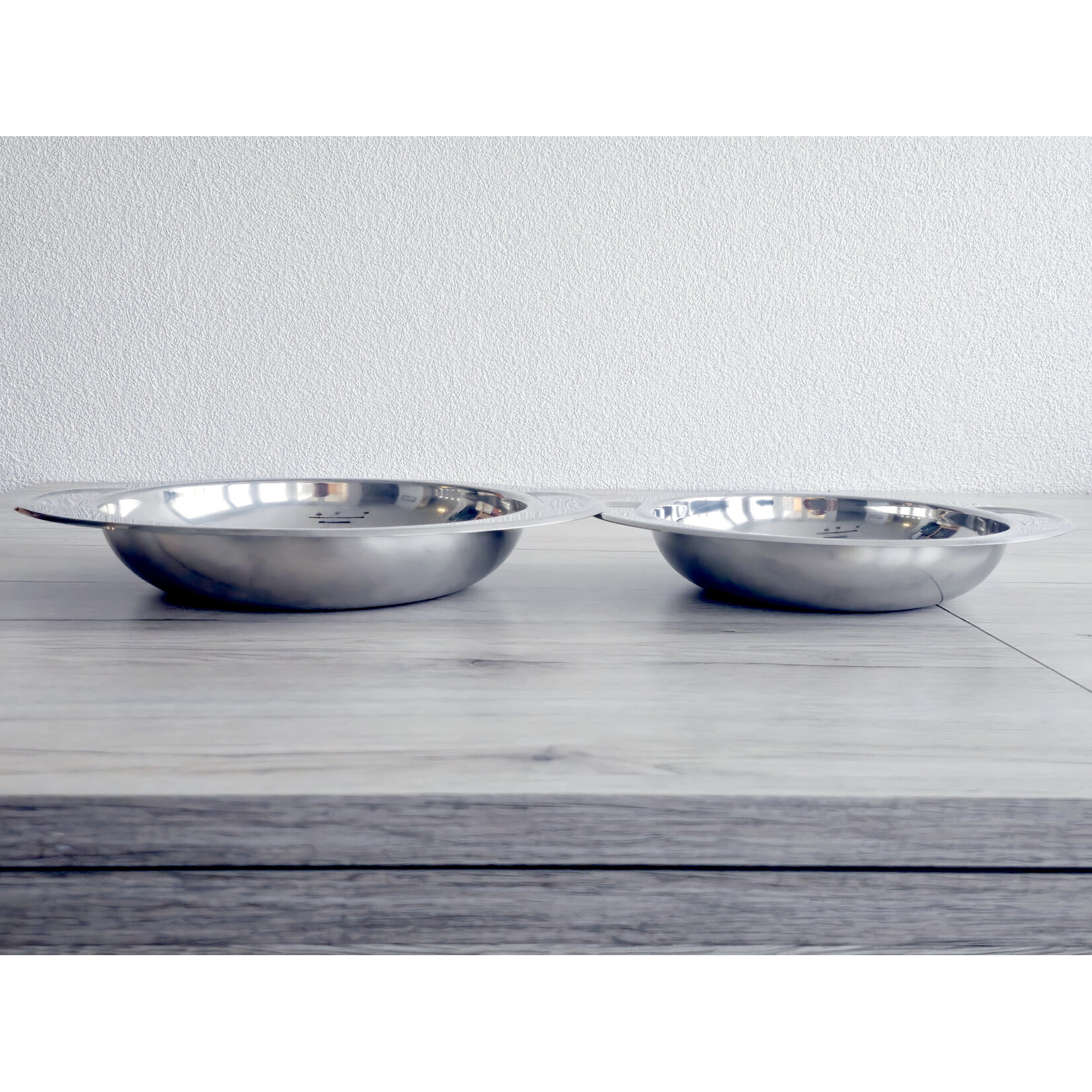 Duo de plats de service en inox