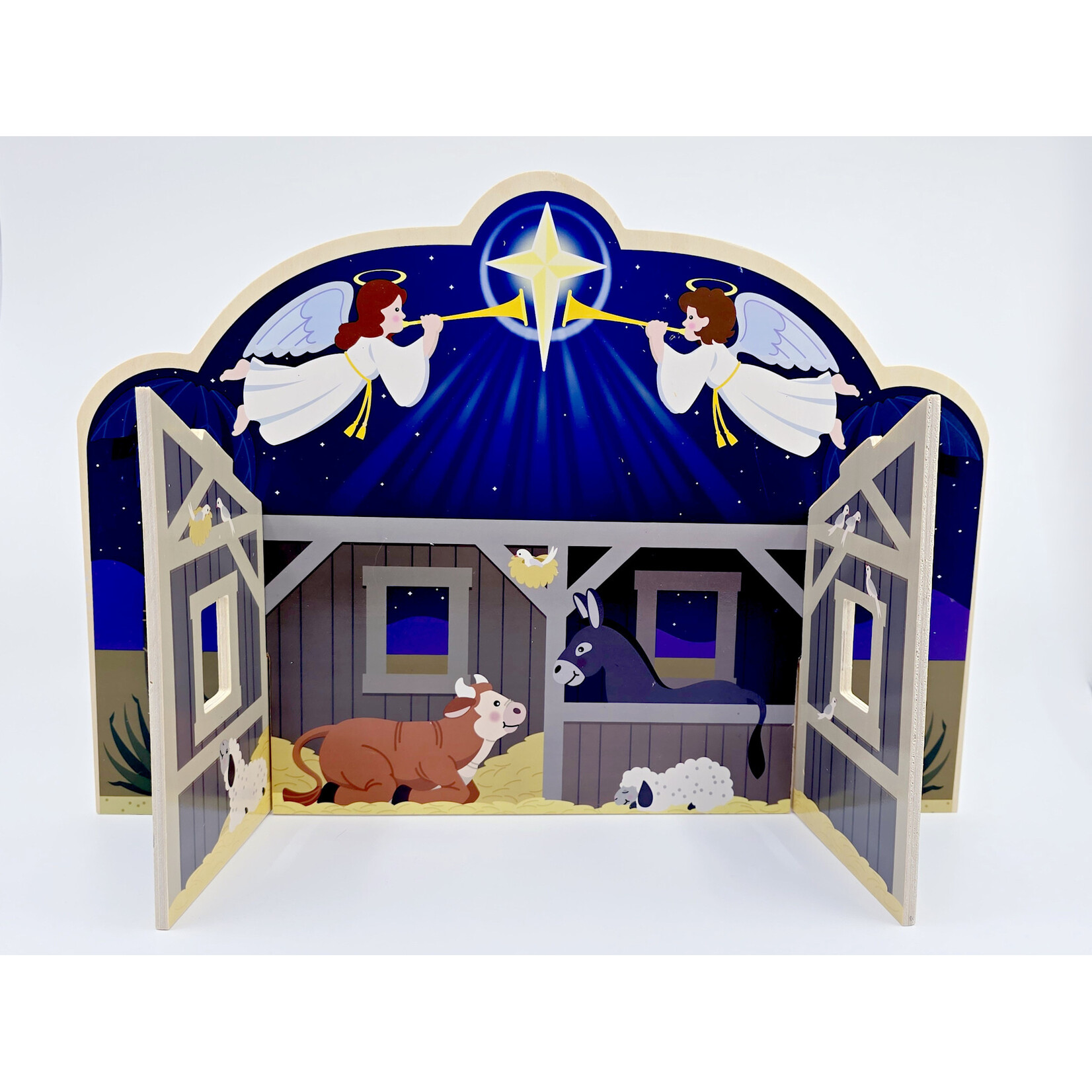 Crèche de la Nativité en bois