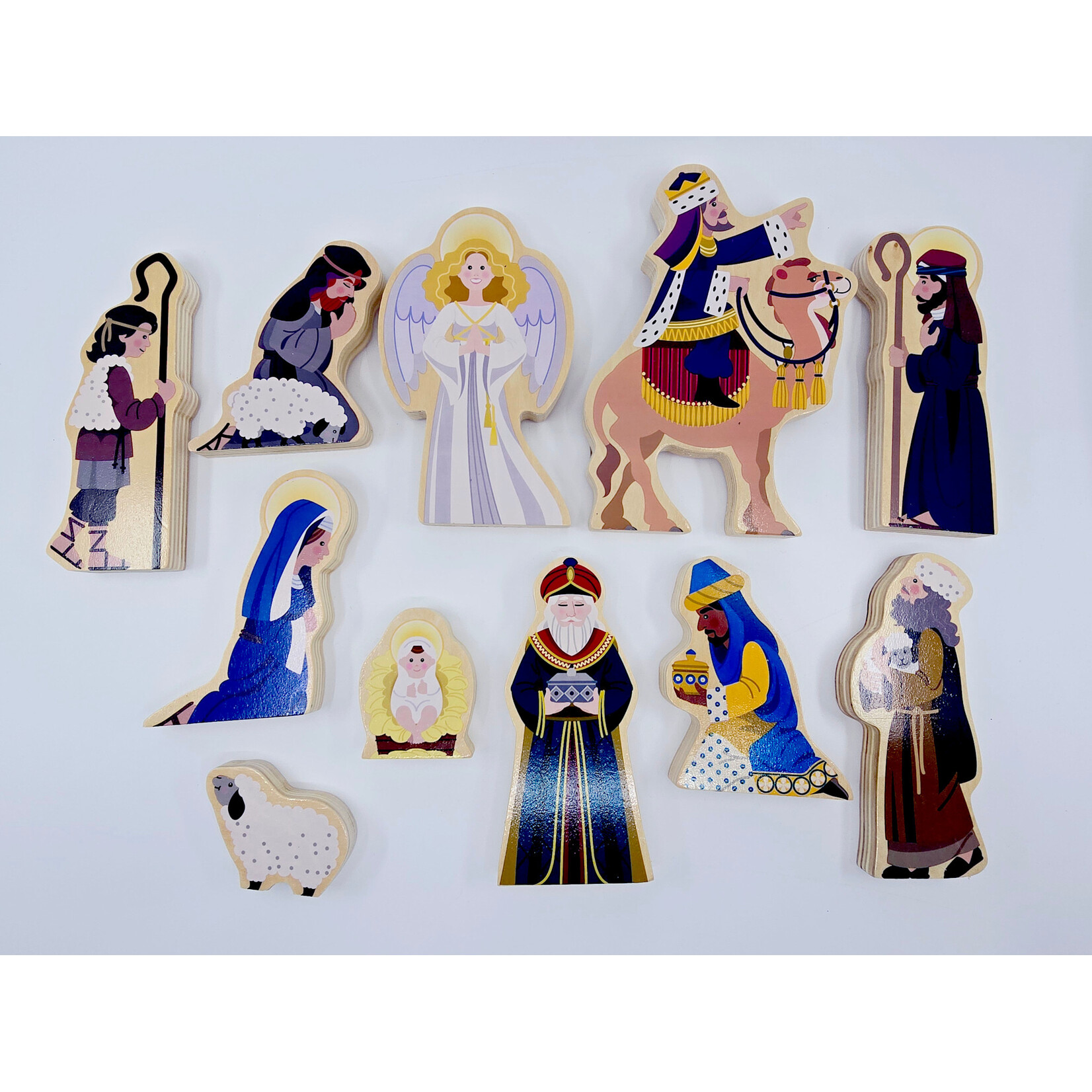 Crèche de la Nativité en bois