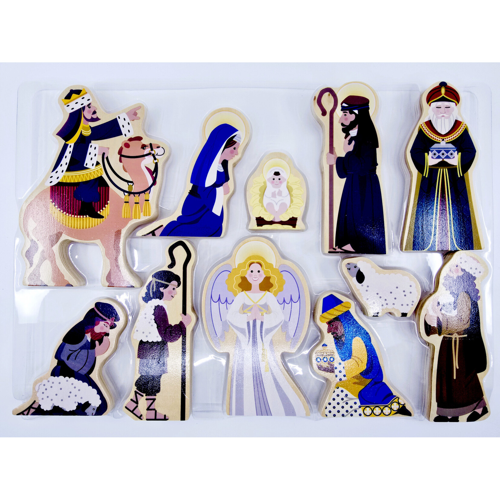 Crèche de la Nativité en bois