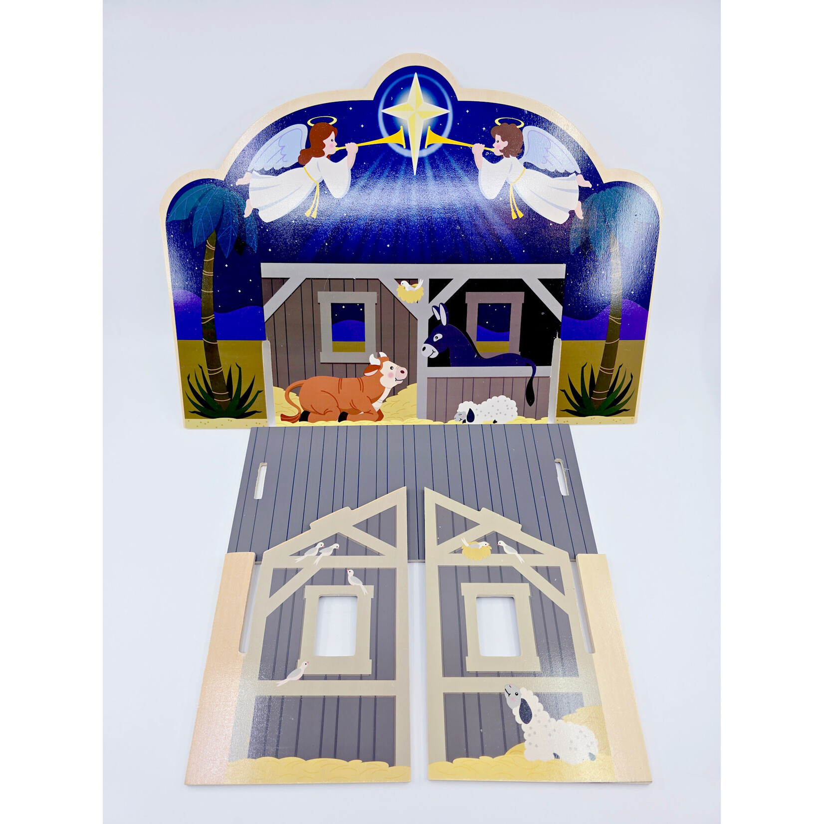 Crèche de la Nativité en bois