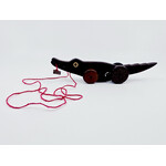 Léo le croco en bois à promener