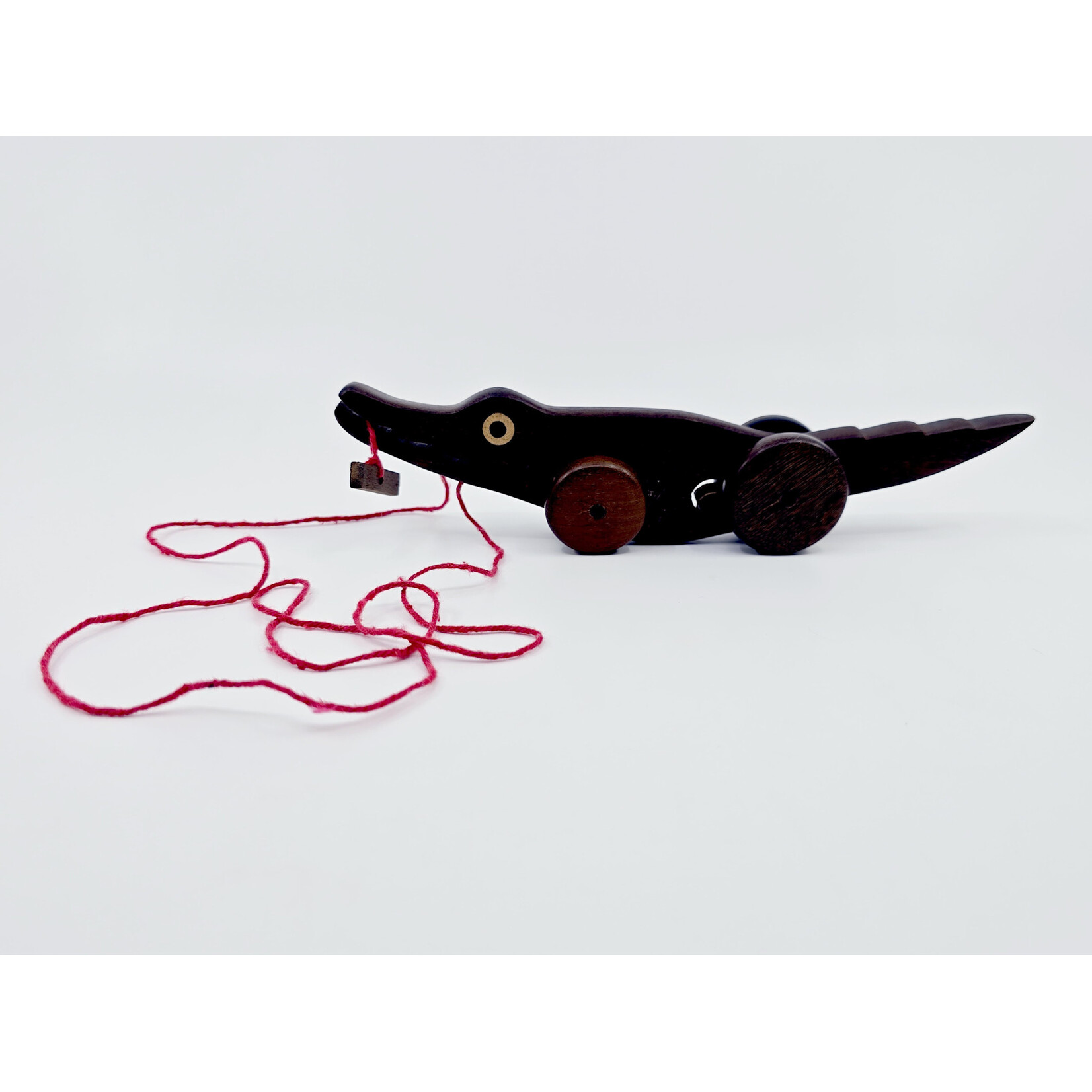 Léo le croco en bois à promener