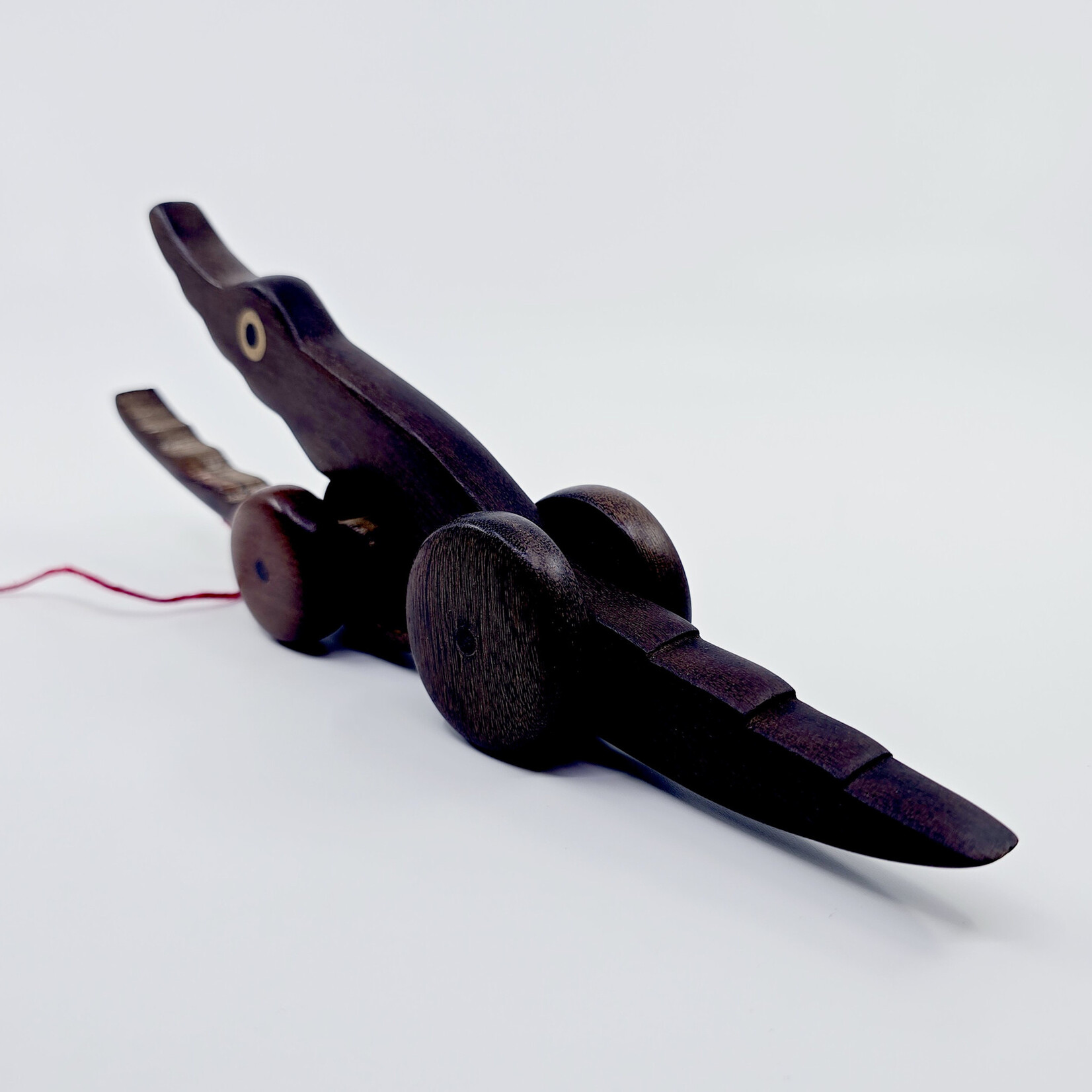 Léo le croco en bois à promener