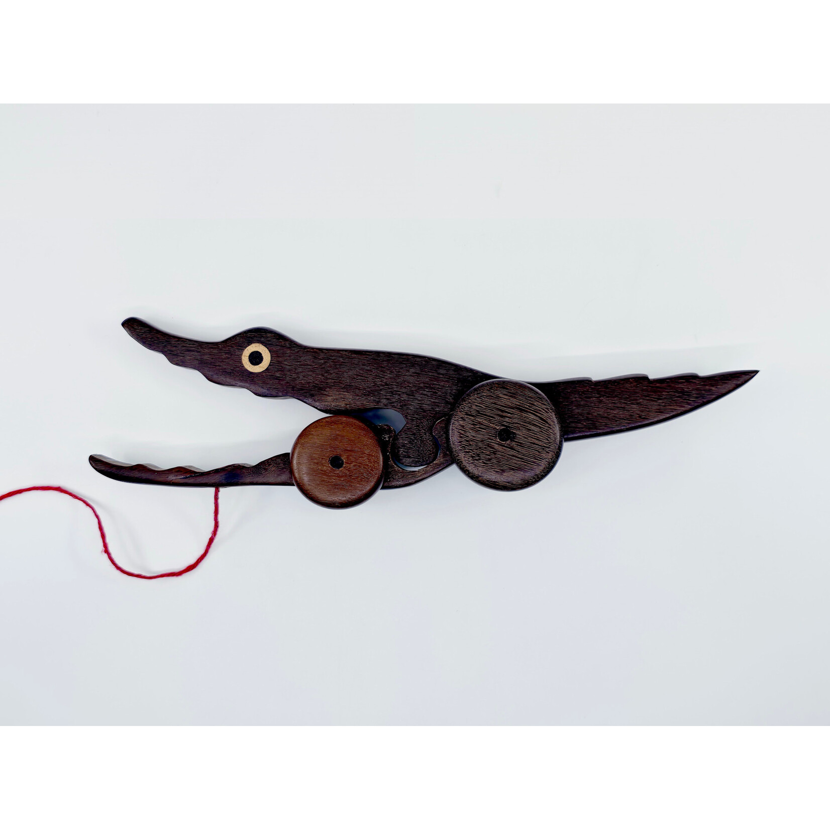 Léo le croco en bois à promener