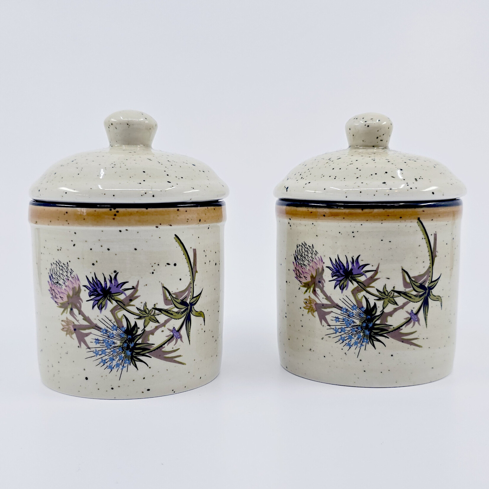 Duo de pots en grès - Chardon