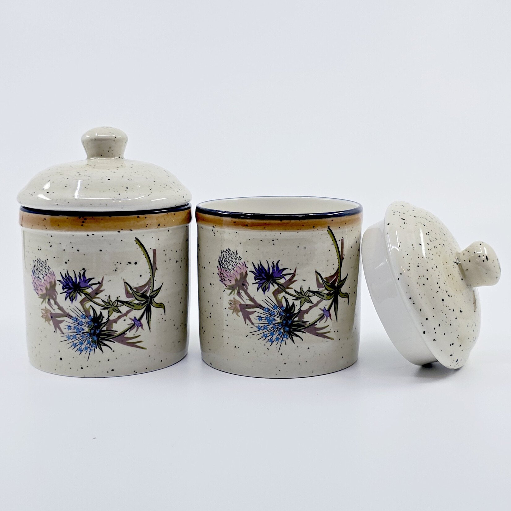 Duo de pots en grès - Chardon