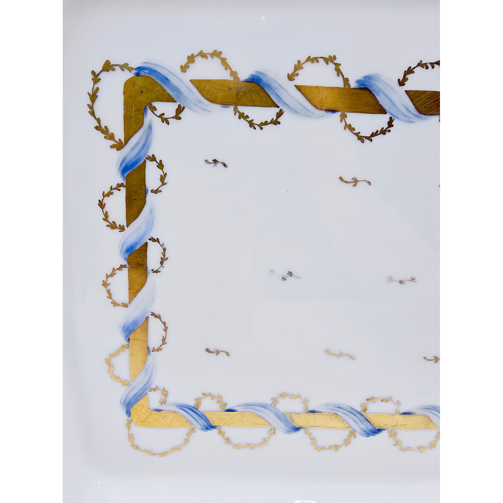 Plat de service rectangulaire en porcelaine