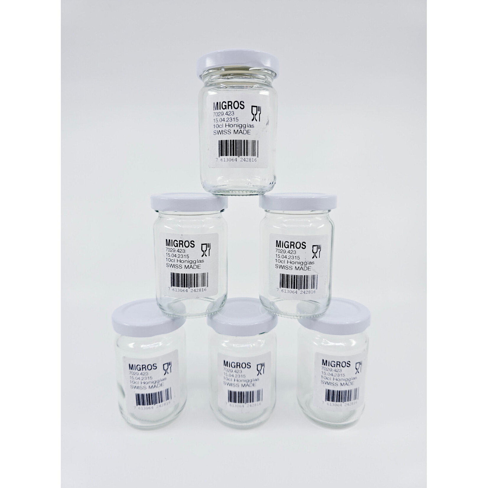 Bocaux en verre 10 cl (6 pièces)