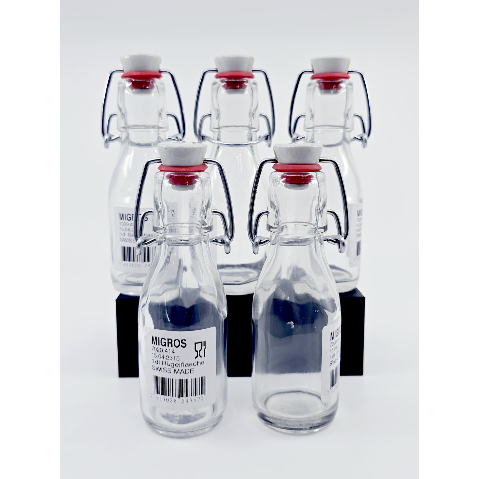 Bouteille en verre hermétique 1 dl (5 pièces)