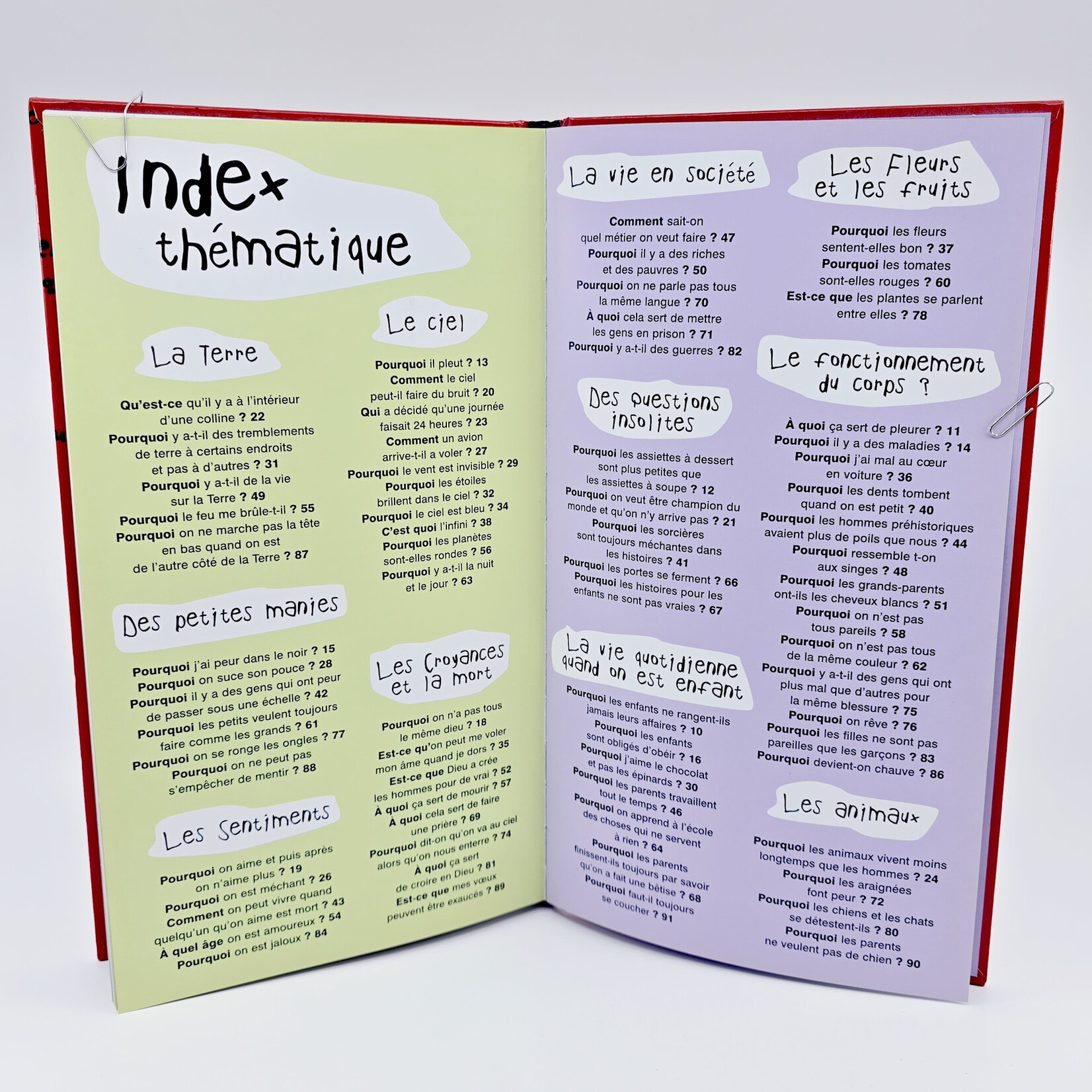 Livre - Le livre des pourquoi