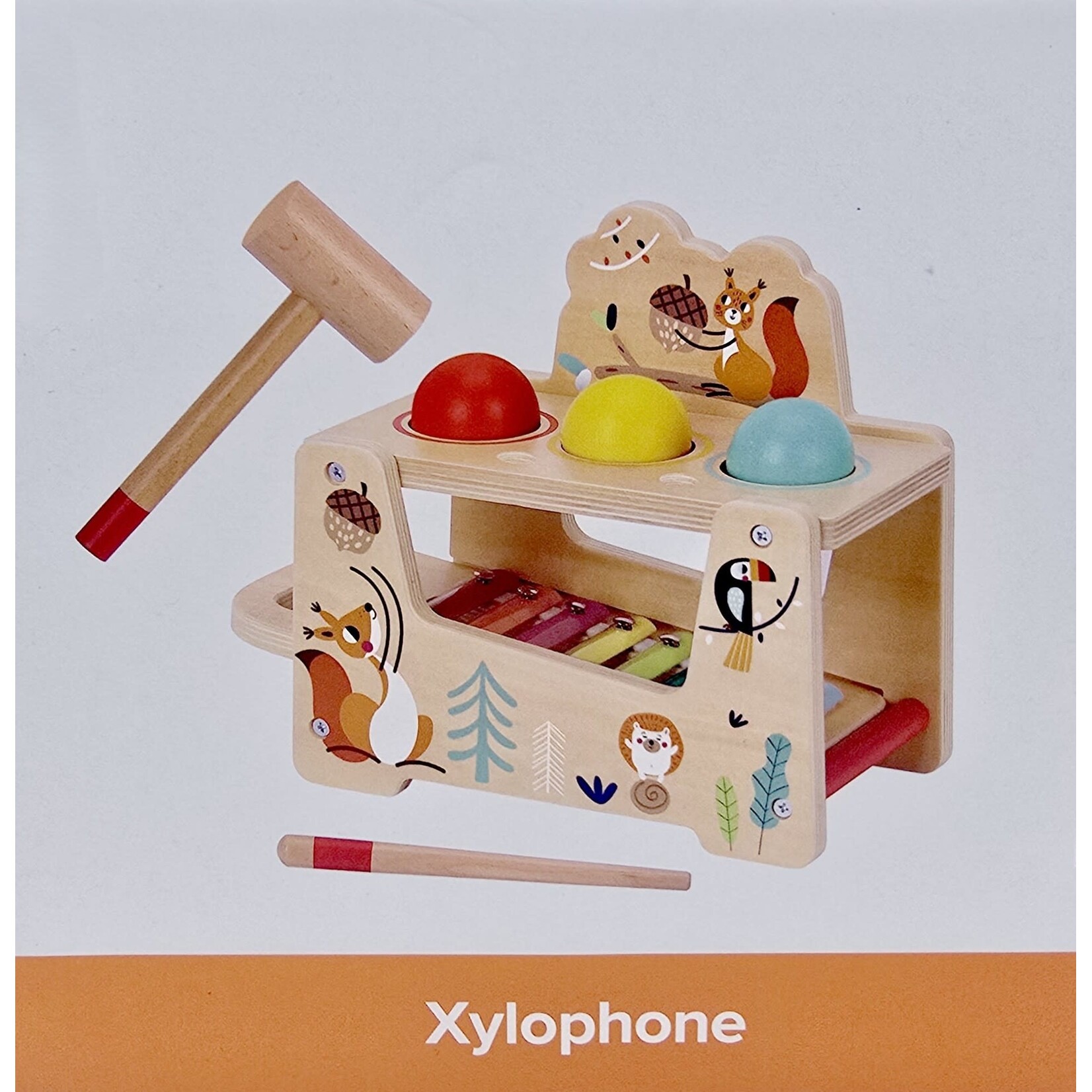 Jouet musical en bois – Xylophone & jeu à marteler