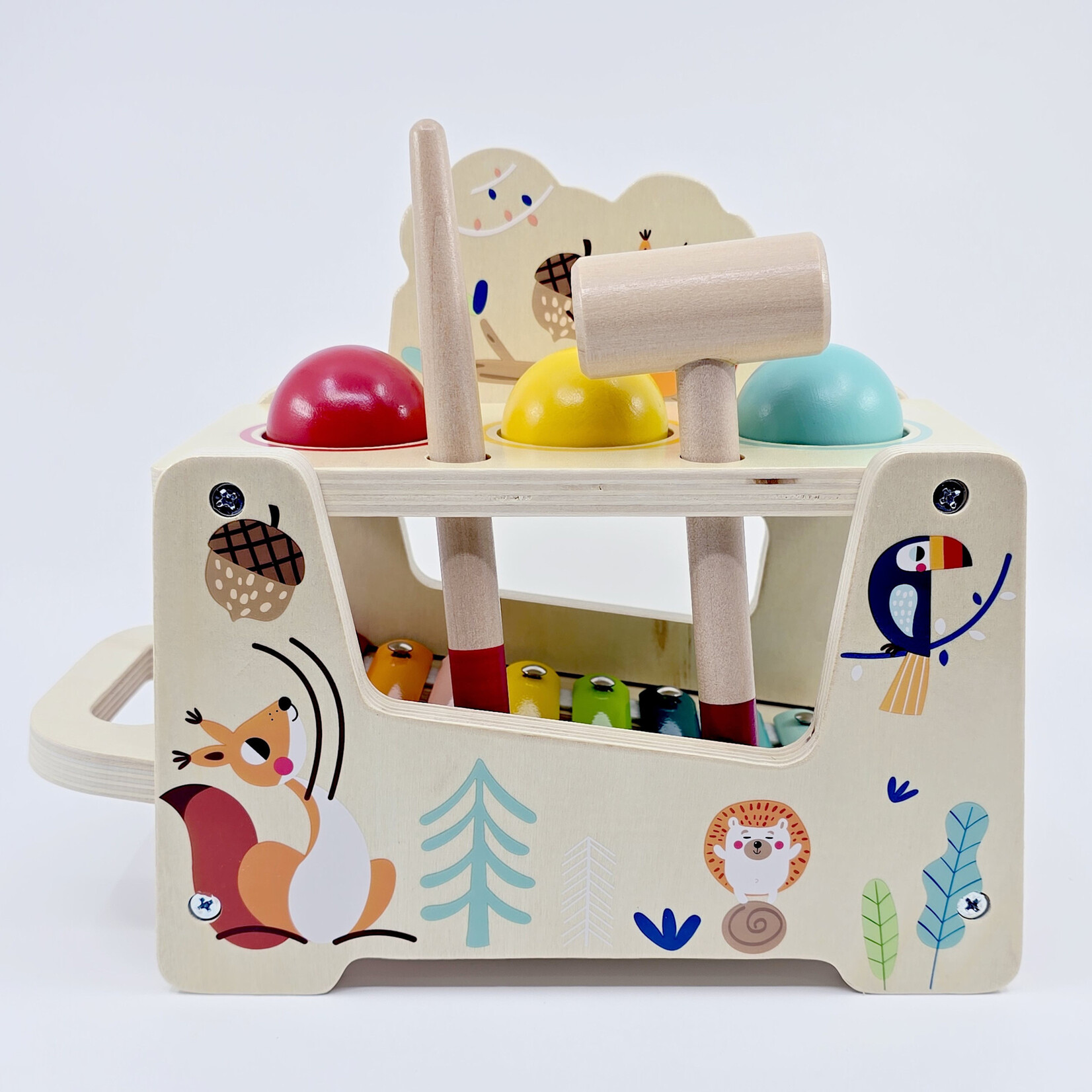 Jouet musical en bois – Xylophone & jeu à marteler