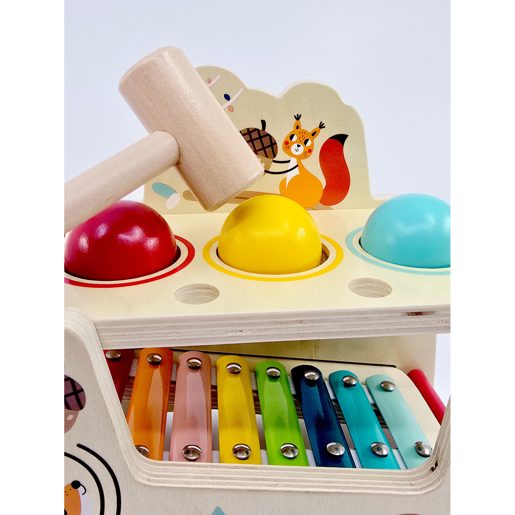 Jouet musical en bois – Xylophone & jeu à marteler