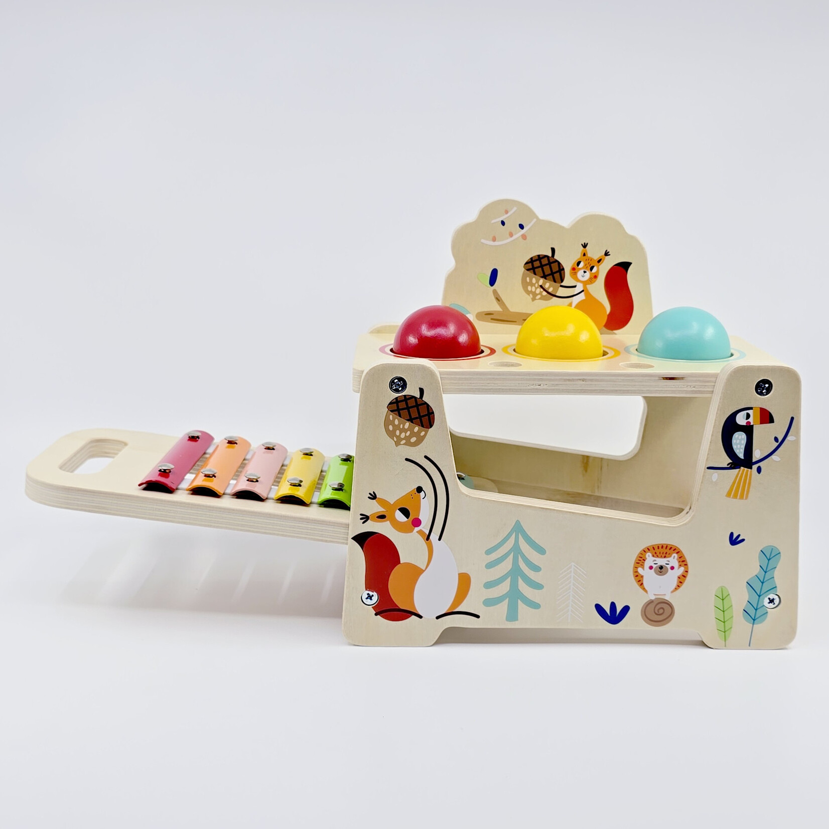 Jouet musical en bois – Xylophone & jeu à marteler