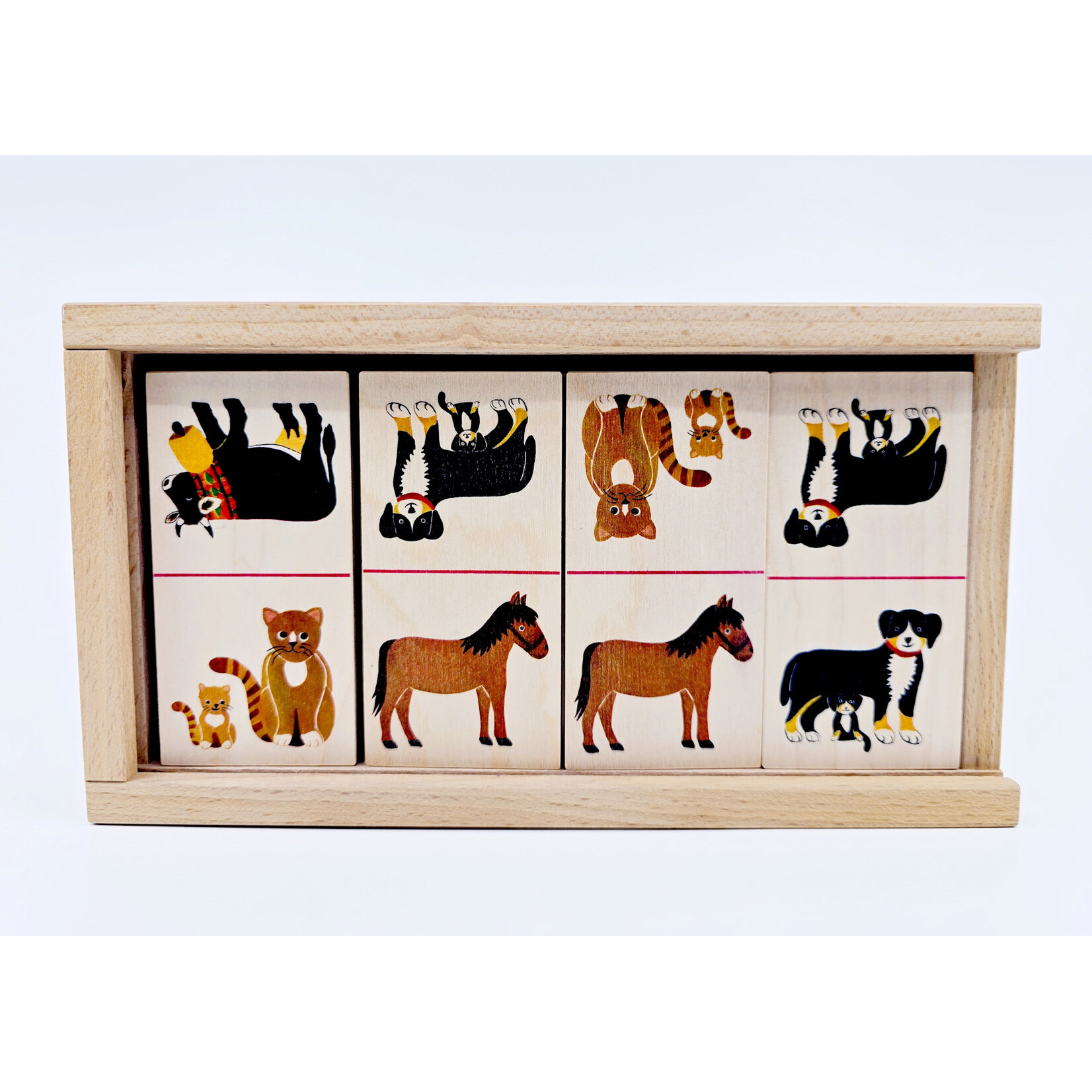 Kiener Jeu de domino en bois – Animaux