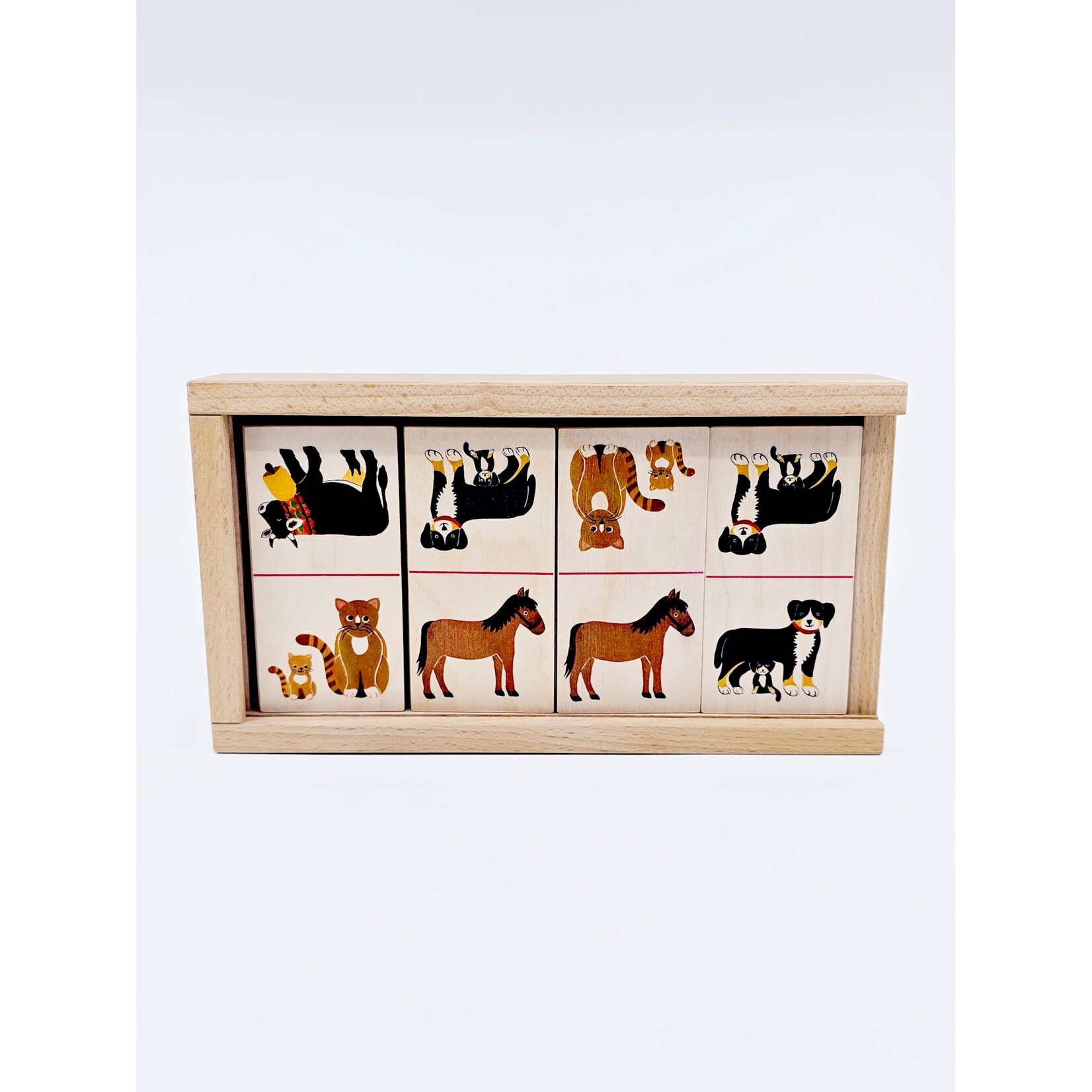 Kiener Jeu de domino en bois – Animaux