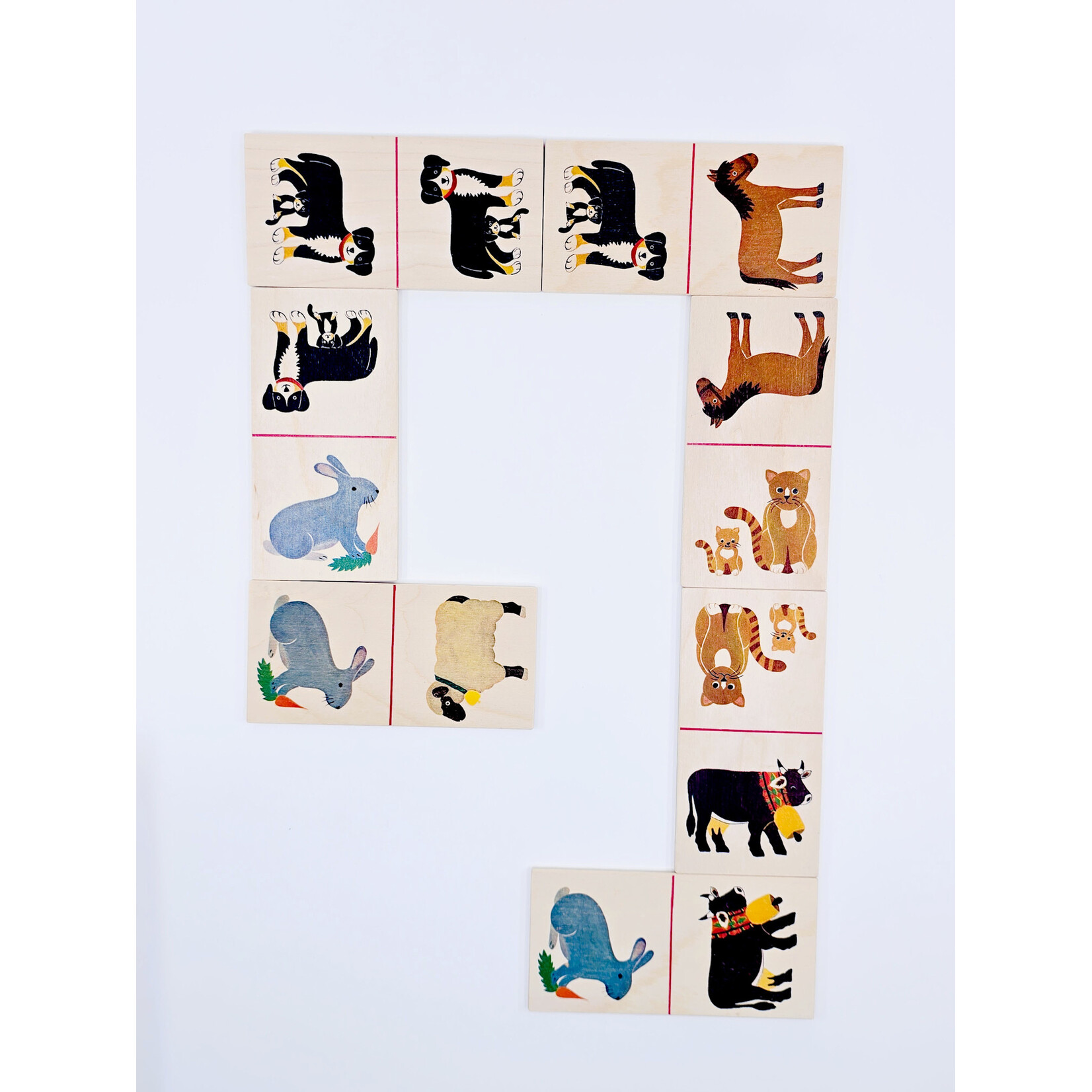 Kiener Jeu de domino en bois – Animaux