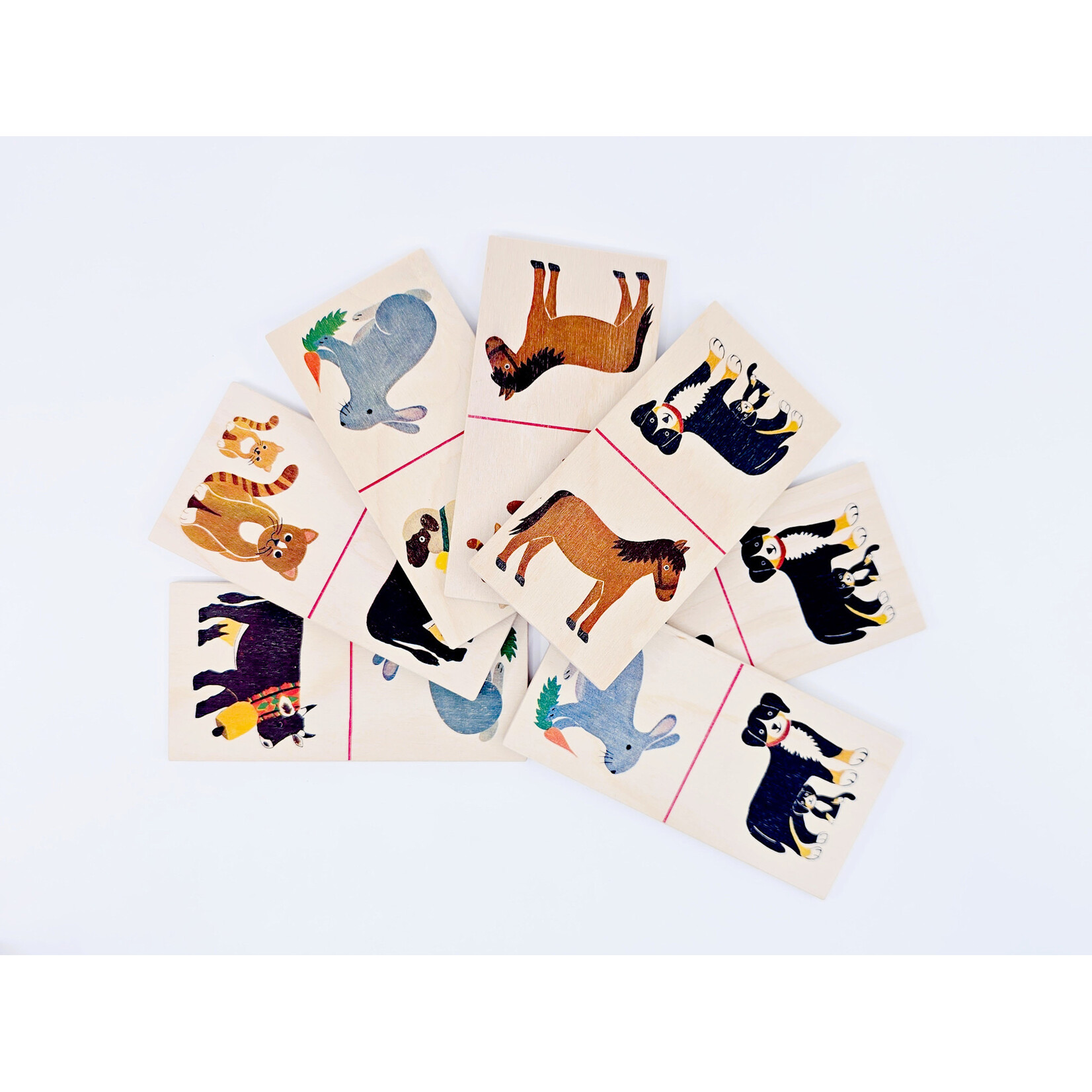 Kiener Jeu de domino en bois – Animaux