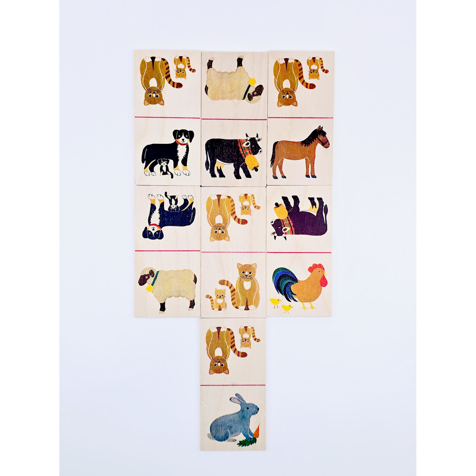 Kiener Jeu de domino en bois – Animaux