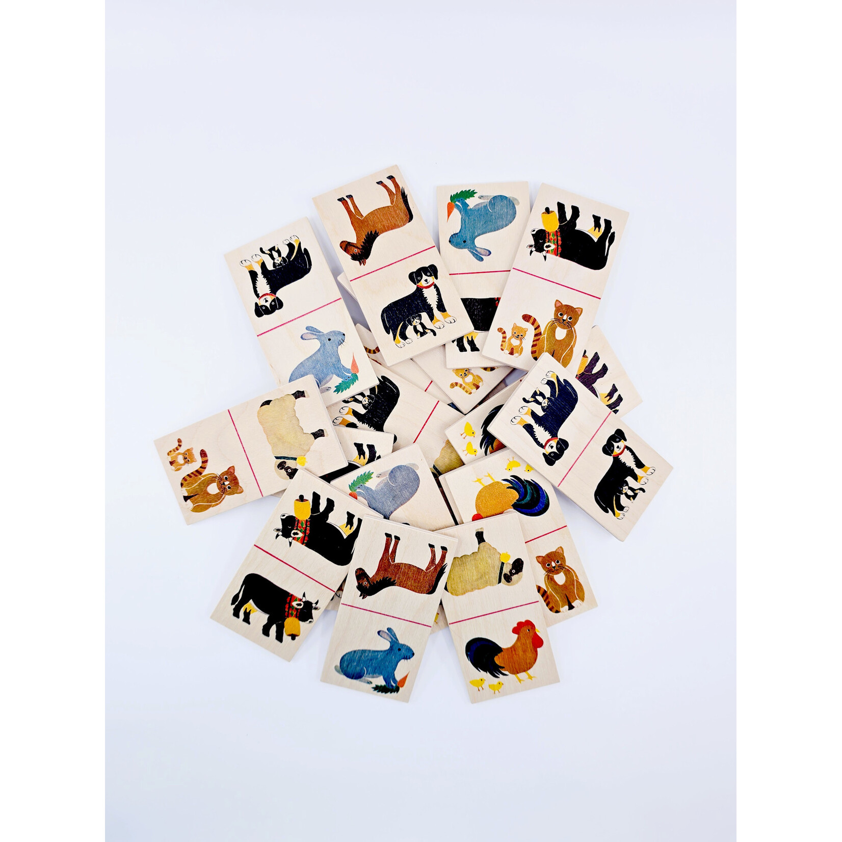 Kiener Jeu de domino en bois – Animaux