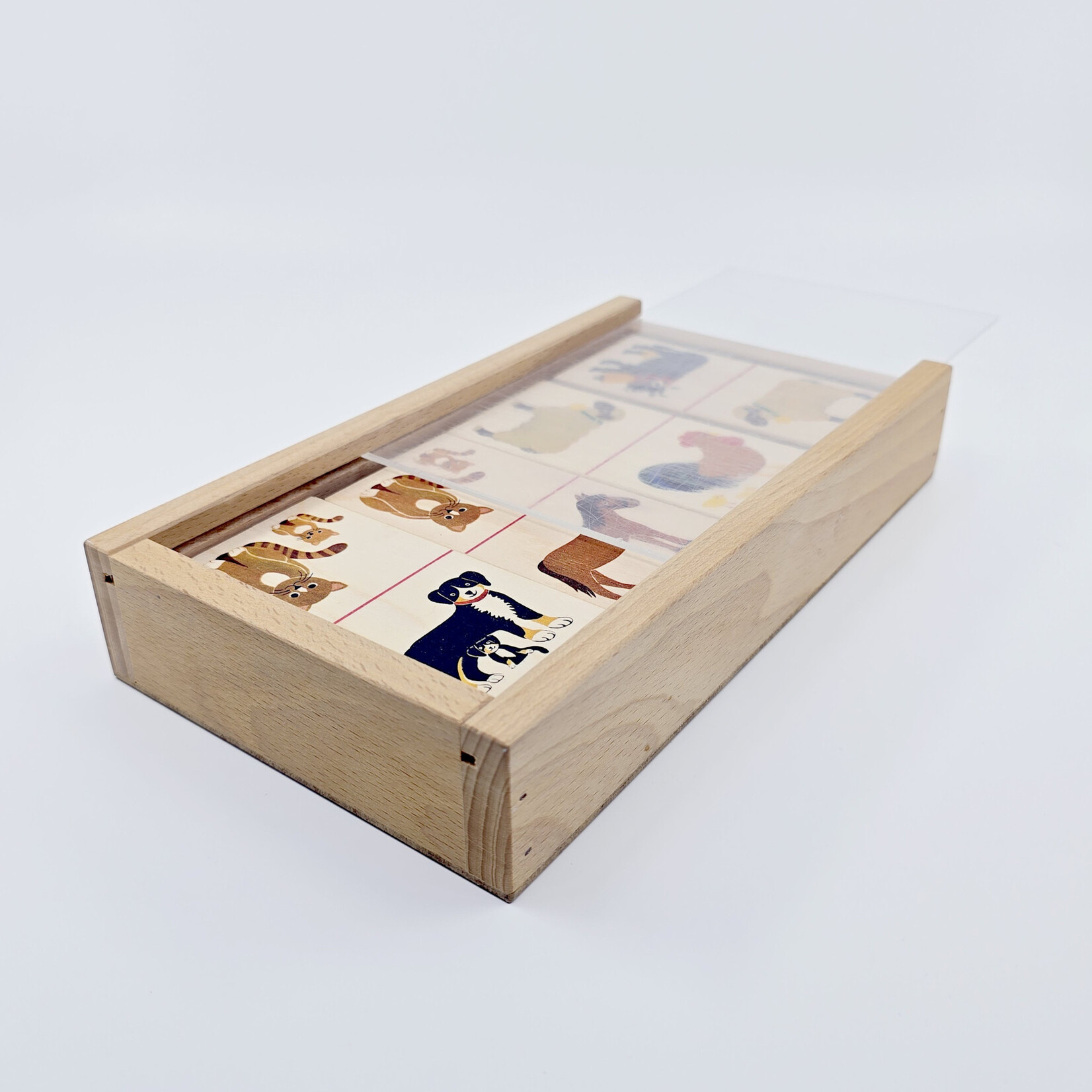 Kiener Jeu de domino en bois – Animaux