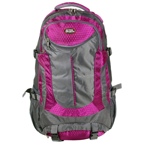 Active Sport Rugzak 30 liter donker grijs met paars Active Sport Rugzak 30 liter donker grijs met paars