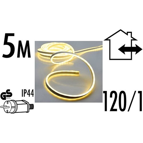 DecorativeLighting Lichtslang 5 meter - 600 SMD-LED - warm wit DecorativeLighting Lichtslang 5 meter - 600 SMD-LED - warm wit