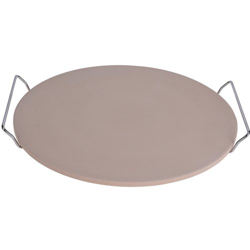 Excellent Houseware Pizza-baksteen 33cm met metalen houder Excellent Houseware Pizza-baksteen 33cm met metalen houder
