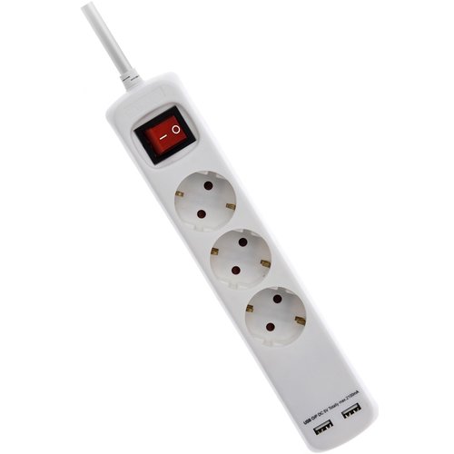 FXcontrol Stekkerdoos 3V - RA - 2x USB - 1.40m - 3x1.5mm FXcontrol Stekkerdoos 3V - RA - 2x USB - 1.40m - 3x1.5mm