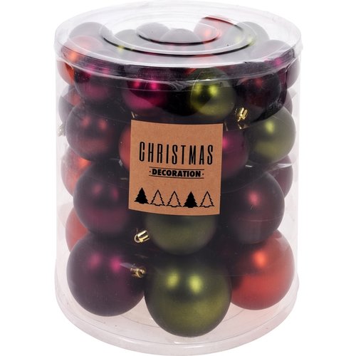 Christmas Decoration Kerstballenset - 44 stuks plastic - sfeer mix Christmas Decoration Kerstballenset - 44 stuks plastic - sfeer mix