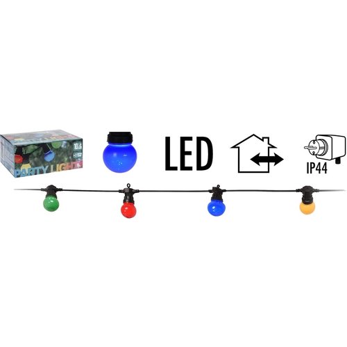 Feestverlichting 10 gekleurde LED-lampen - 8 lichtfuncties Feestverlichting 10 gekleurde LED-lampen - 8 lichtfuncties