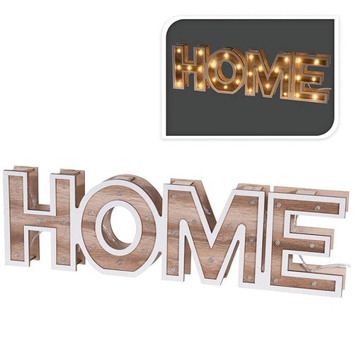 Home & Styling HOME - houten letters - 38cm - 28 LED Home & Styling HOME - houten letters - 38cm - 28 LED