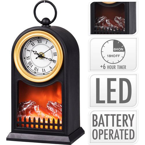 Sfeerlantaarn LED - met klok Sfeerlantaarn LED - met klok