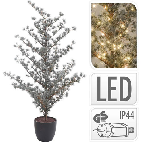 Kerstboom 125cm - met verlichting - in pot Kerstboom 125cm - met verlichting - in pot