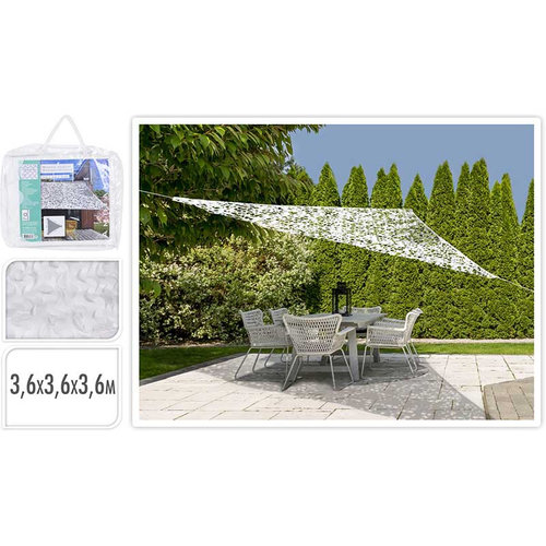 Ambiance Schaduwdoek Camouflage - driehoek 360x360x360 - wit Ambiance Schaduwdoek Camouflage - driehoek 360x360x360 - wit
