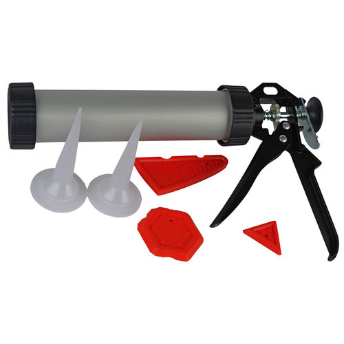 Bruder Mannesmann Brüder Mannesmann Aluminium kitspuit Profi (6 delig) Bruder Mannesmann Brüder Mannesmann Aluminium kitspuit Profi (6 delig)