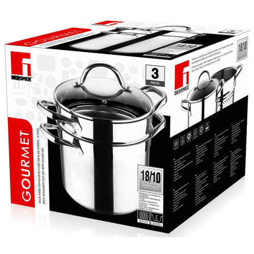 Bergner RVS 18/10 Pastapan 20cm - 5 liter Bergner RVS 18/10 Pastapan 20cm - 5 liter