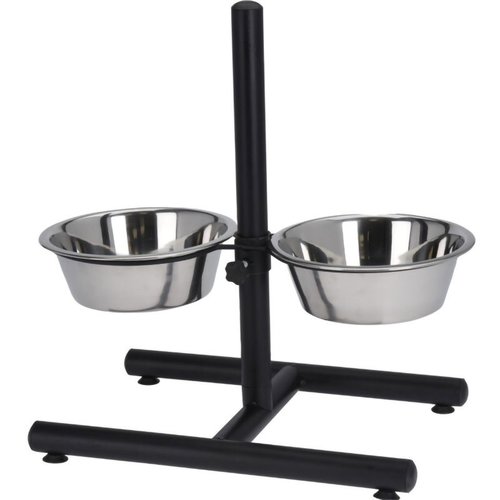 Dogs Collection H-Standaard met RVS voerbakken van 25cm Dogs Collection H-Standaard met RVS voerbakken van 25cm