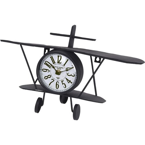 Home&Styling Retro klok dubbeldekker metaal - 37x10x20cm Home&Styling Retro klok dubbeldekker metaal - 37x10x20cm