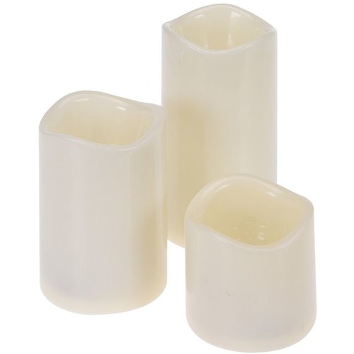 Kleurveranderende LED-kaarsen met afstandsbediening - set van 3 Kleurveranderende LED-kaarsen met afstandsbediening - set van 3