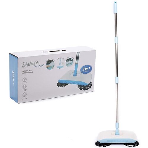 Deluxa Rolveger met 3 borstelkoppen - blauw Deluxa Rolveger met 3 borstelkoppen - blauw