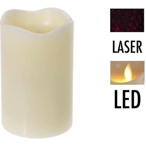 LED-kaars met laser - 12.5cm LED-kaars met laser - 12.5cm