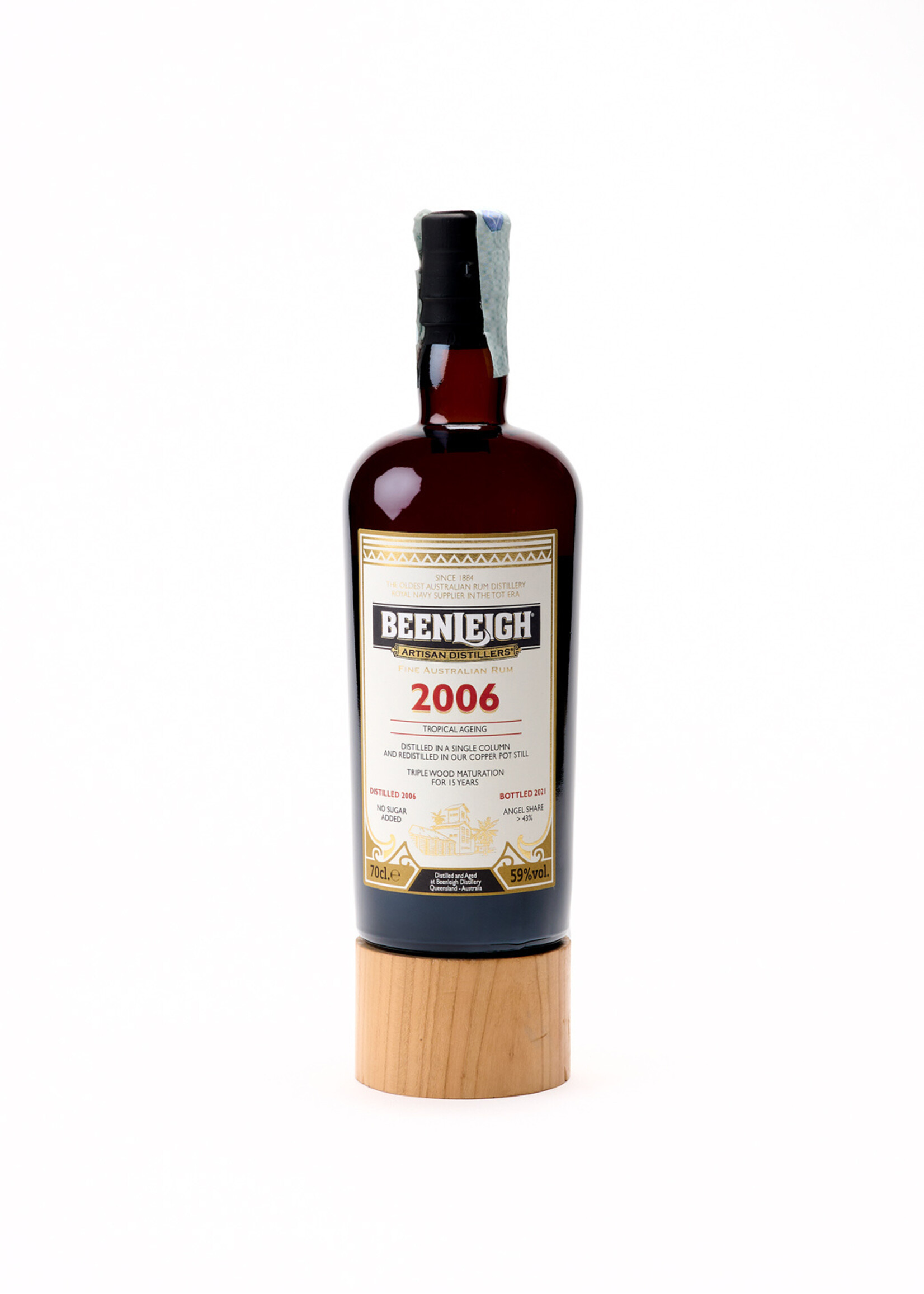 Beenleigh Artisan Distillery Beenleigh Artisan Distillery Bennleigh 2006 Fine Australian Rum Tropical Ageing Bottled 2021 70cl