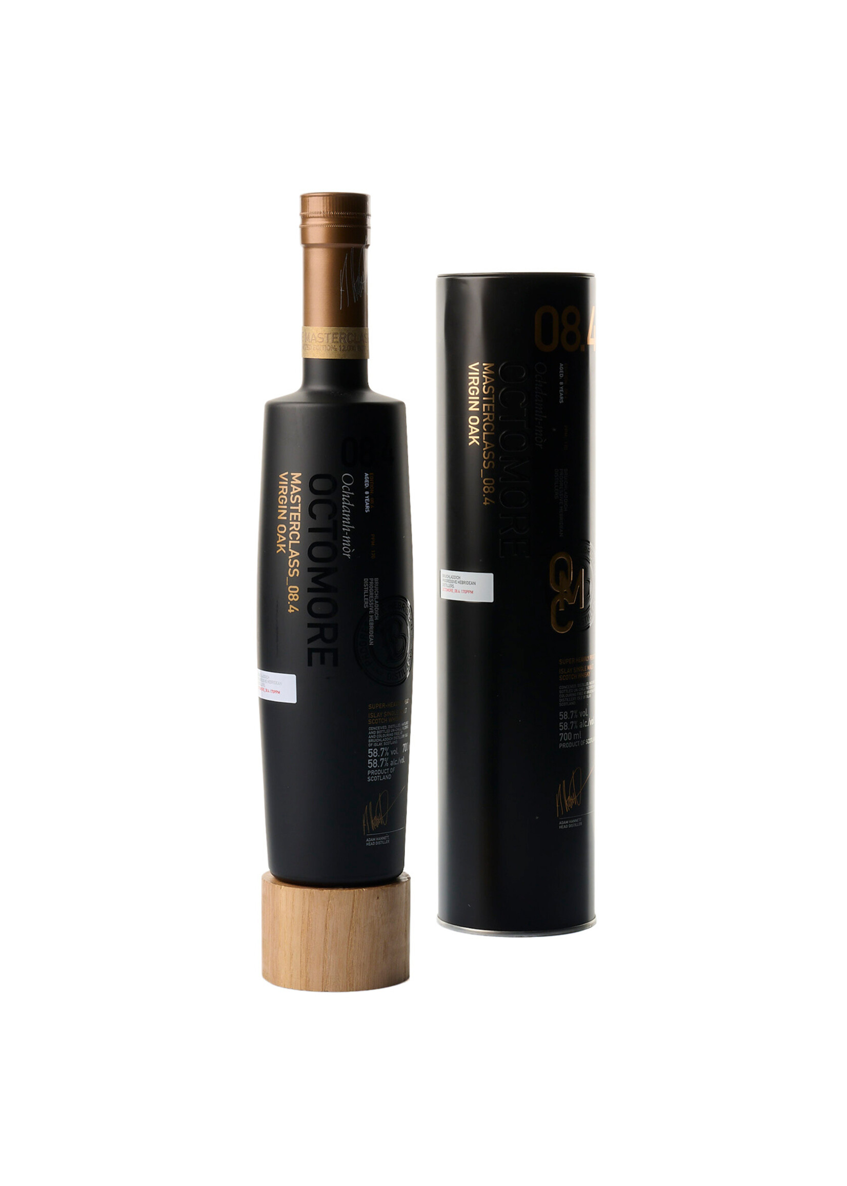Bruichladdich Distillery Islay Octomore 08.4 Masterclass Virgin Oak 8 Years Old Single Malt Scotch Whisky 2008 70cl