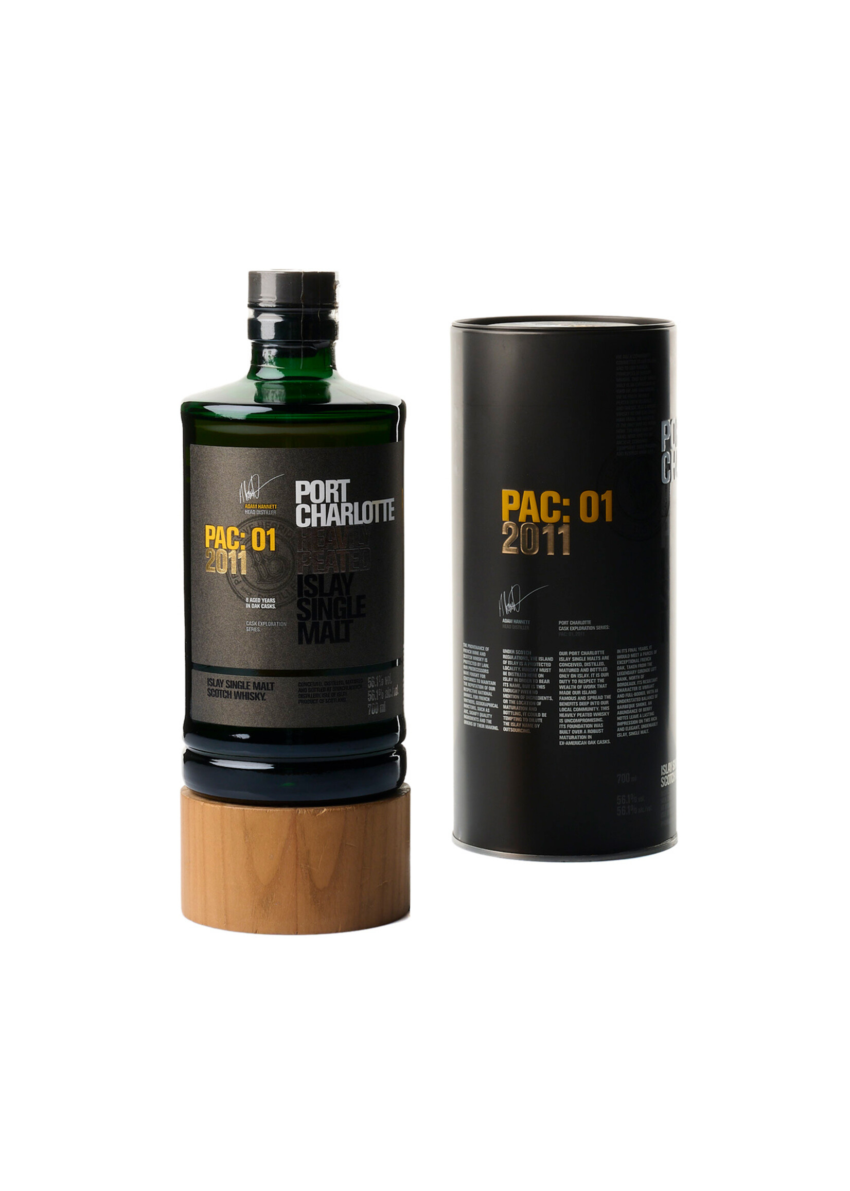 Bruichladdich Distillery Islay Port Charlotte Cask Exploration Series PAC : 01 Heavily Peated 8 Years Old Single Malt Scotch Whisky 2011 70cl