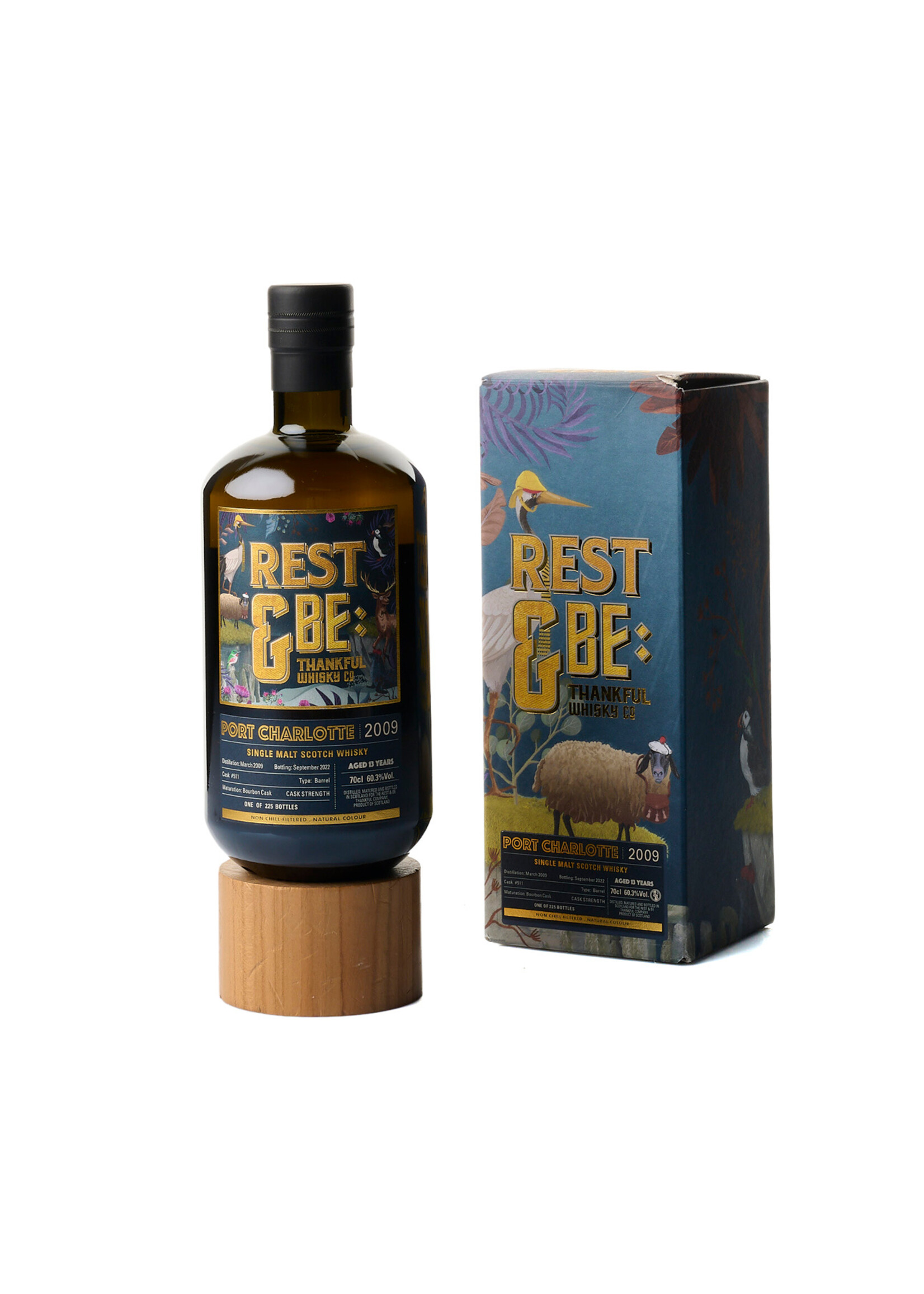 Rest & Be Thankful Whisky Company Rest & Be Thankful Whisky Company "Port Charlotte" Bourbon Cask 13 Years Old Single Malt Scotch Whisky 2009 70cl